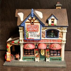 Vintage  WALTONS 5 & 10 Store Christmas Village Collectibles